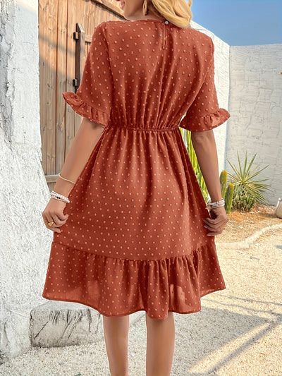 Stilvolle Sommerkleider Mandarin Rot und Blau