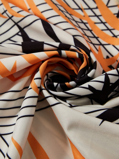 Elegantes Kleid mit frechem Ausschnitt und ausgestelltem Unterteil - Mix Colours