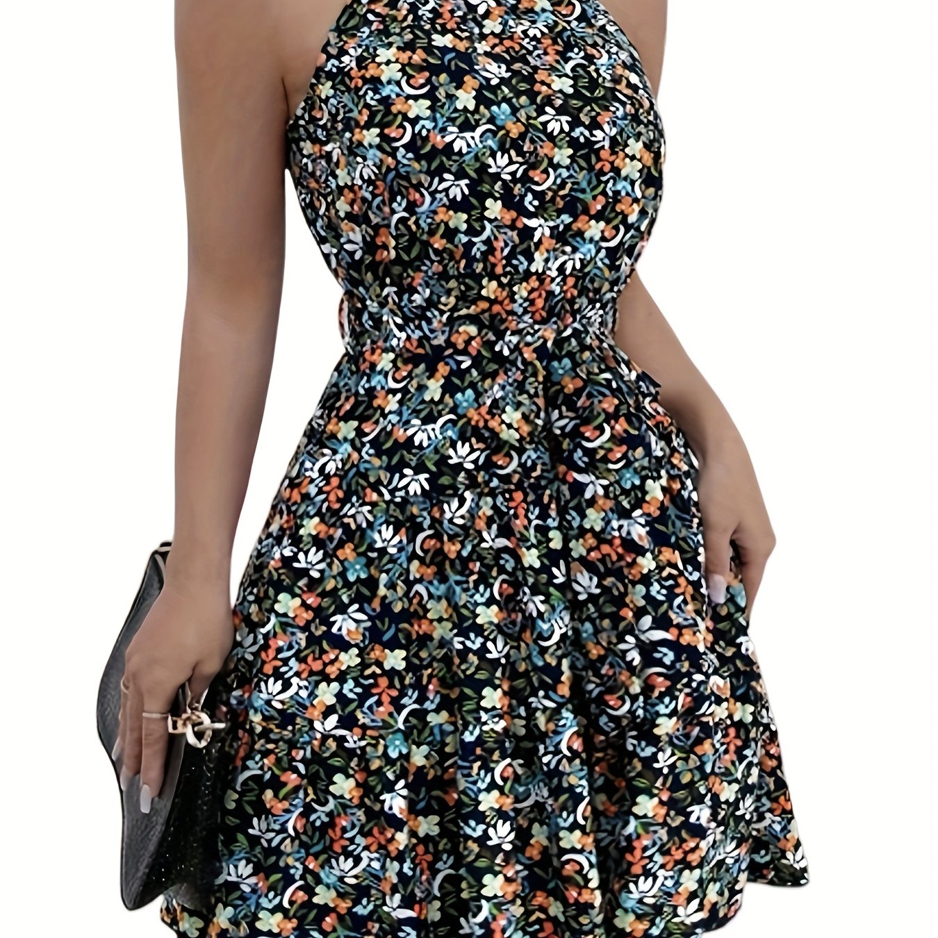 Trägerkleid mit Blumenmuster Ditsy