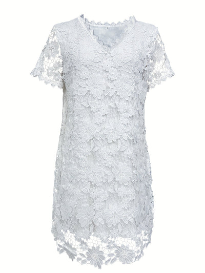 Spitzenkleid mit Ausschnitt Elegantes Kleid für Partys und Bankette