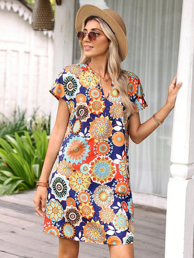 Sommerliches Blumenkleid für Frauen - Mehrfarbig