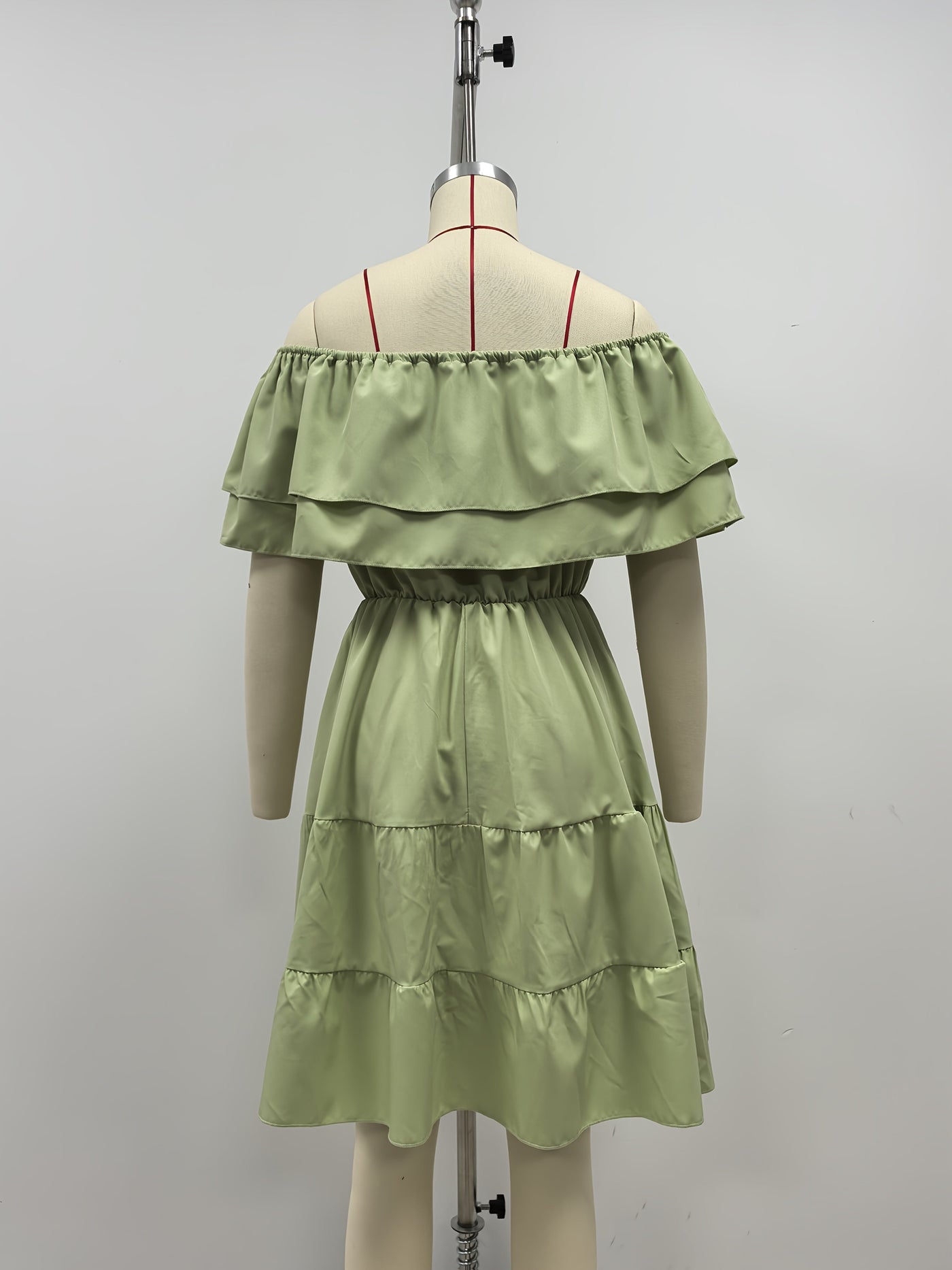 Ärmelloses spanisches Kleid mit Rüschen - Marineblau