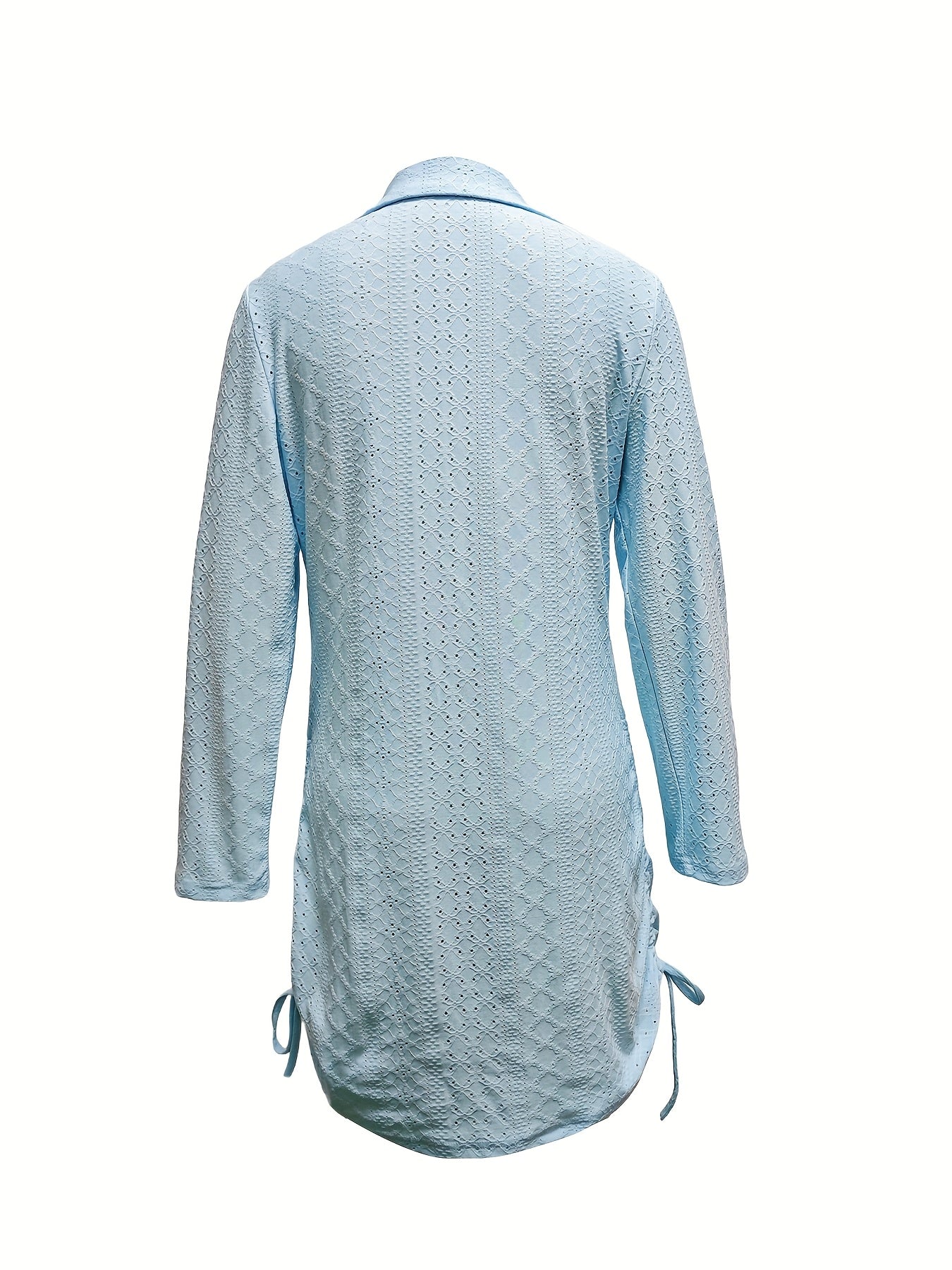 Elegantes Kleid mit Falten und Spitzen Perforiertes Muster Viele Farben