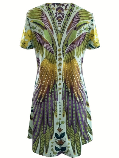 Knielanges Blumenkleid - Elegant und vielseitig