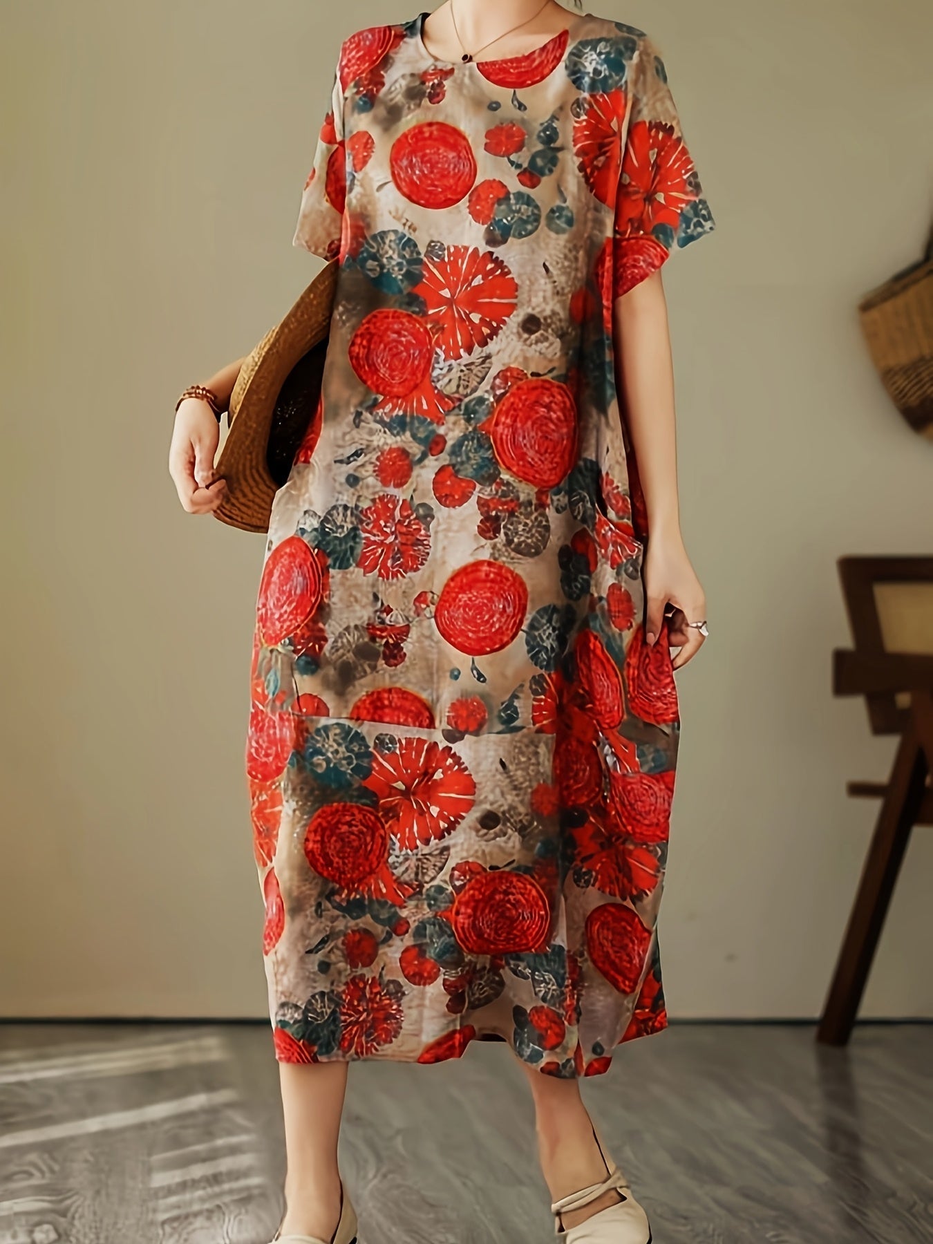 Leinen Sommerkleid mit Print – Locker und Luftig