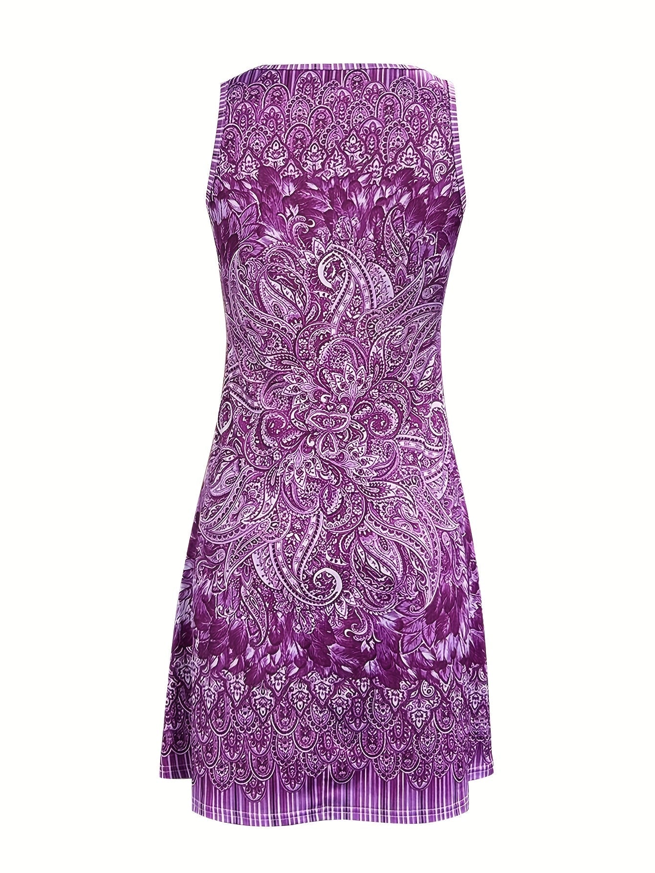 Edles Paisleykleid mit V-Ausschnitt - leichtes Sommerkleid