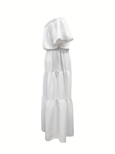 Sommerkleid mit offenen Schultern - Schlichter Chic