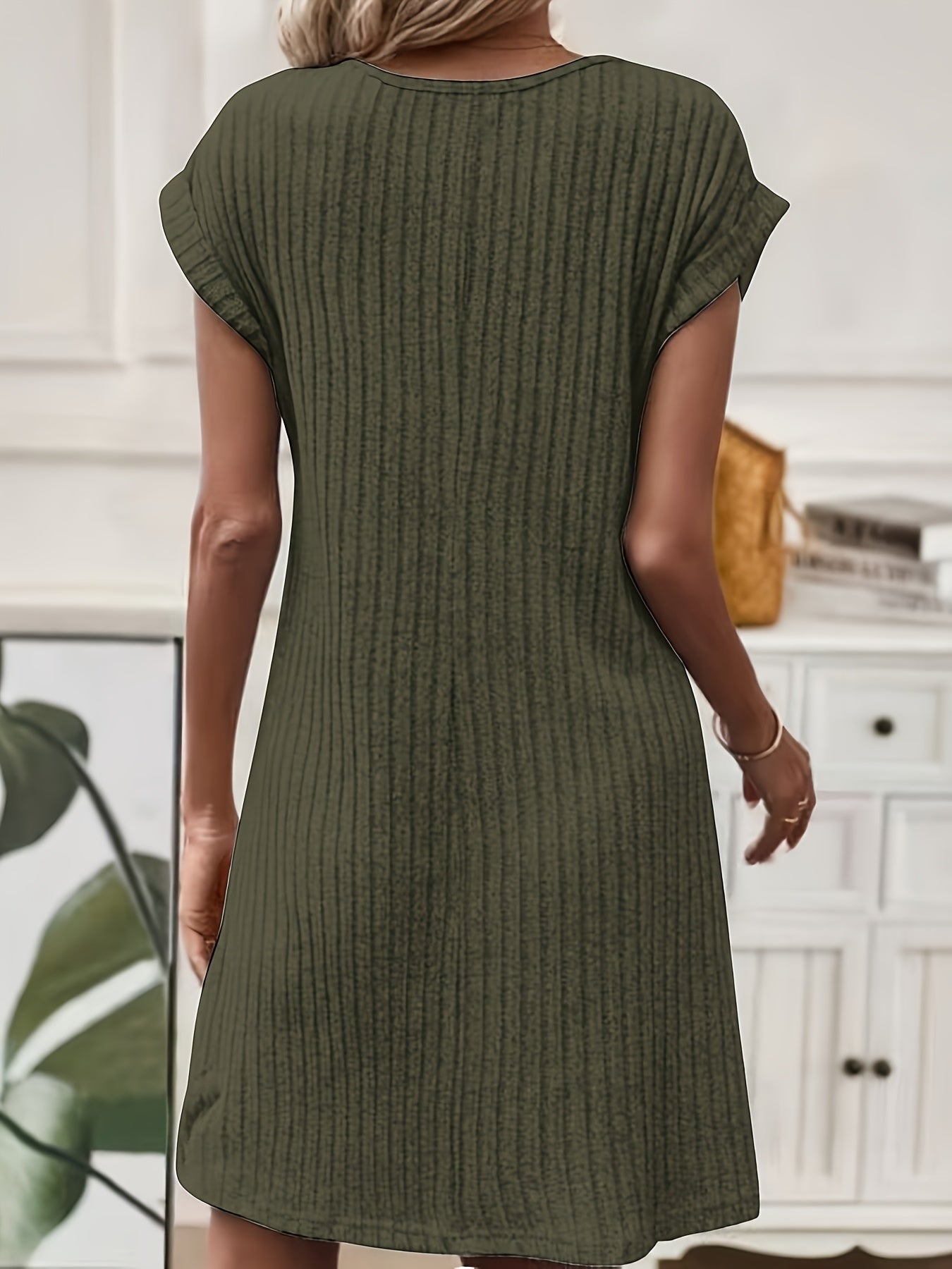 Elegantes Strickkleid aus Polyester für Damen – In vielen Farben erhältlich